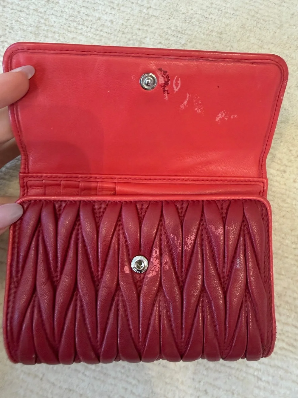 Miu Miu compact quilted